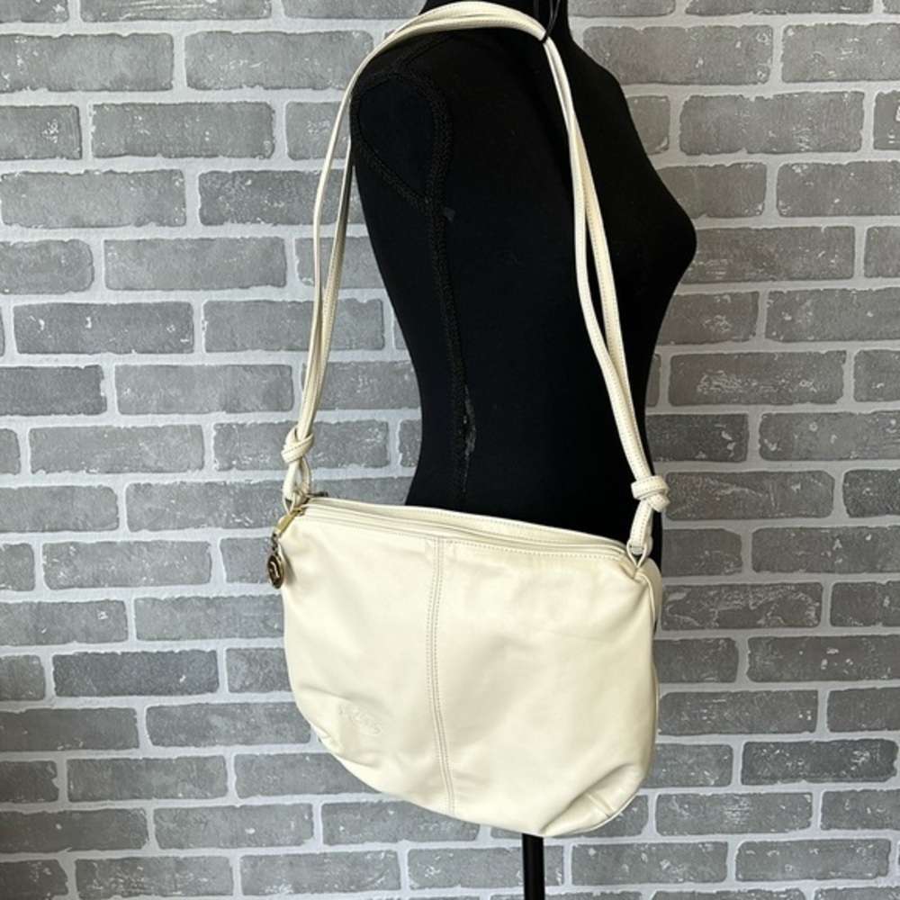 Stone Mountain | Off White‎ Leather Shoulder Bag/Purse/Tote.